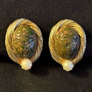 Vintage Scarab Earrings